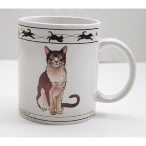 Houston Harvest Gift Products Cat Coffee Cups Mug Cat Lovers Abyssinian Siberian